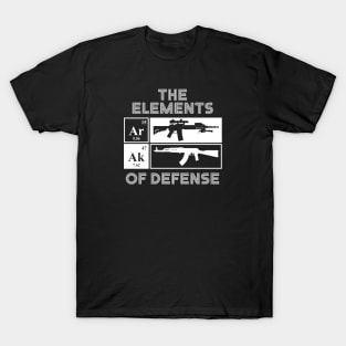 The Elements of Defense AR15 AK47 Periodic Table T-Shirt